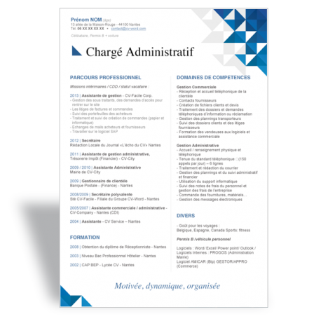 modele cv word