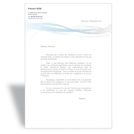 lettre de motivation