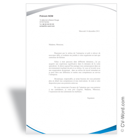 lettre de motivation