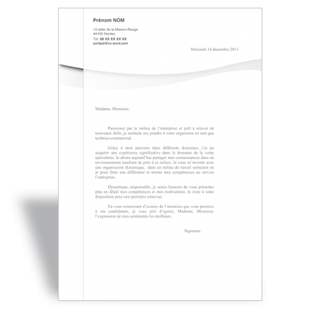 lettre de motivation