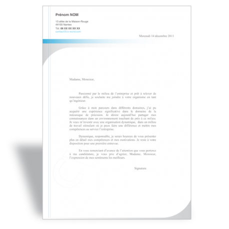 lettre de motivation